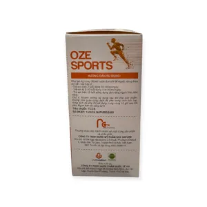 Bột pha uống điện giải Oze Sports bổ sung khoáng chất, tăng cường sinh lực cho người sốt cao, mệt mỏi do mất điện giải, tập thể thao (Hộp 30 gói x 4g) 9 oze sports 4