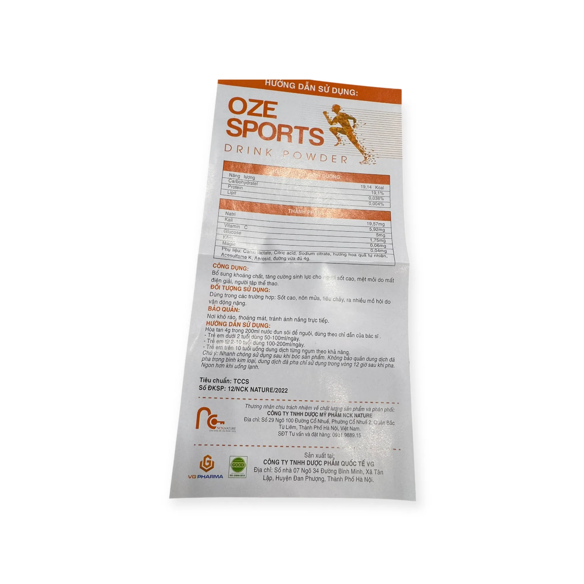 Bột pha uống điện giải Oze Sports bổ sung khoáng chất, tăng cường sinh lực cho người sốt cao, mệt mỏi do mất điện giải, tập thể thao (Hộp 30 gói x 4g) 6 oze sports 6