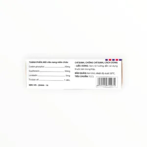 Thuốc Pimatussin Codein phosphat 10mg + Guaifenesin 50mg + Loratadin 5mg điều trị ho khan, ho do cảm lạnh, ho dị ứng, long đờm (Hộp 3 vỉ x 10 viên nang mềm) - hộp 2