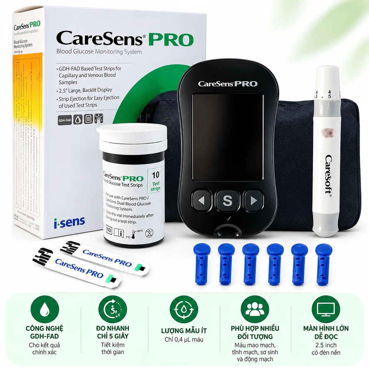 Que thử đường huyết CareSens Pro dùng cho máy CareSens Pro. 2 Que thử đường huyết CareSens Pro dùng cho máy CareSens Pro. - thiết bị 2