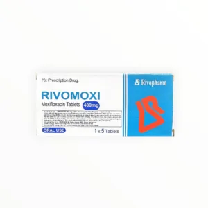 Thuốc Rivomoxi 400mg Moxifloxacin điều trị viêm phổi mắc phải ở cộng đồng, viêm xoang cấp, đợt cấp viêm phế quản mạn, viêm vùng chậu (Hộp 1 vỉ x 5 viên) 10 Thuốc Rivomoxi 400mg Moxifloxacin điều trị viêm phổi mắc phải ở cộng đồng, viêm xoang cấp, đợt cấp viêm phế quản mạn, viêm vùng chậu (Hộp 1 vỉ x 5 viên) - hộp 3