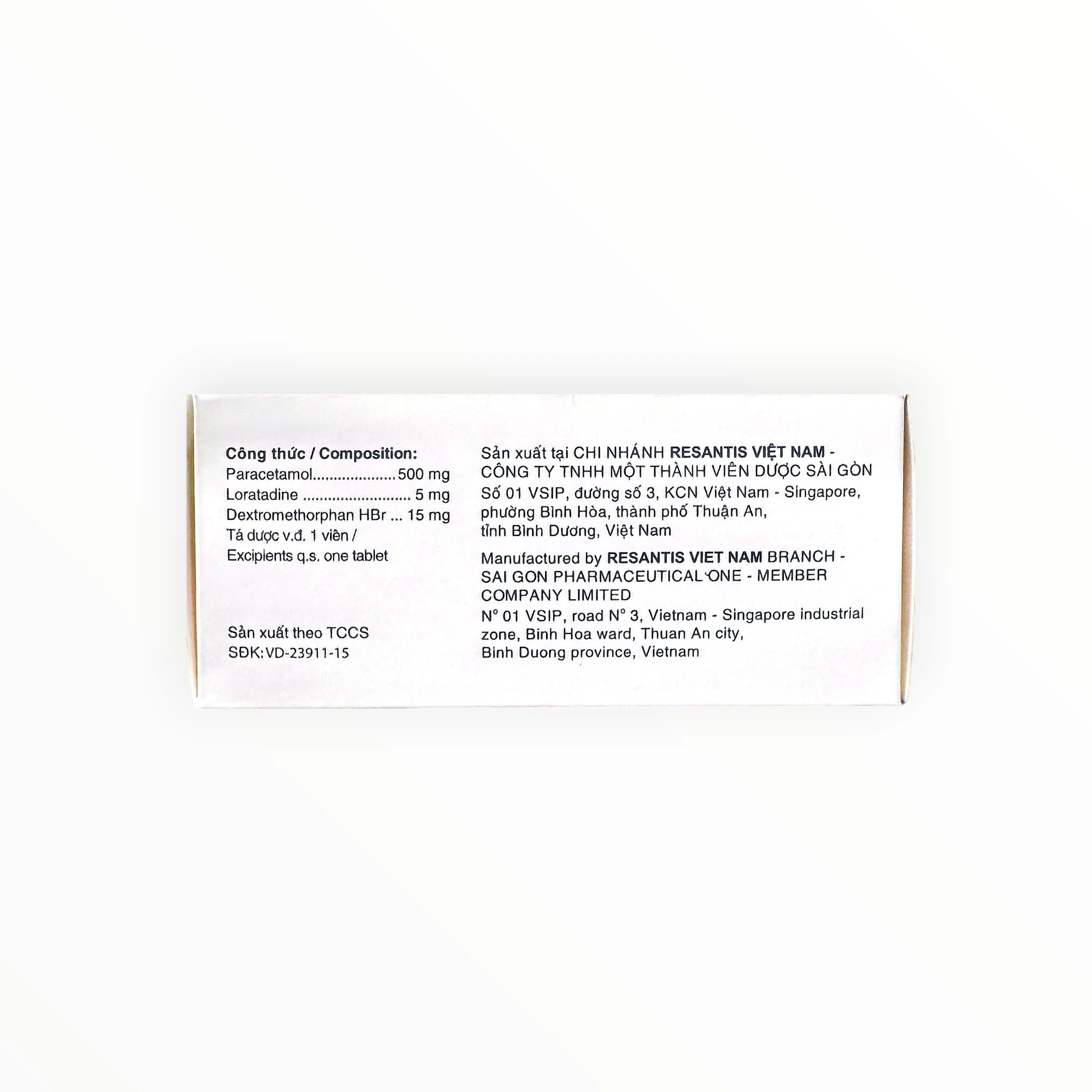 Thuốc viên nén Roceta F Paracetamol 500mg Loratadin 5mg Dextromethorphan 15mg trị cảm cúm (Hộp 10 vỉ x 10 viên) 2 Thuốc viên nén Roceta F Paracetamol 500mg Loratadin 5mg Dextromethorphan 15mg trị cảm cúm (Hộp 10 vỉ x 10 viên) - hộp 2