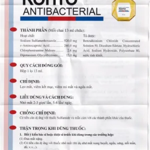 Thuốc nhỏ mắt Rohto Antibacterial dùng trong lẹo mắt, viêm kết mạc, viêm mí mắt, ngứa mắt (13ml) 14 rohto antibacterial 1 6cd1344ebf