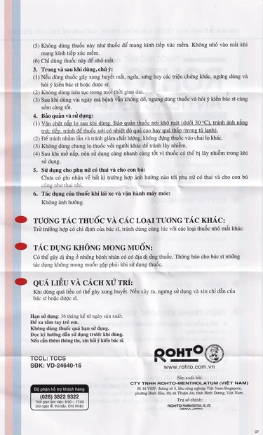 Thuốc nhỏ mắt Rohto Antibacterial dùng trong lẹo mắt, viêm kết mạc, viêm mí mắt, ngứa mắt (13ml) 8 Thuốc nhỏ mắt Rohto Antibacterial dùng trong lẹo mắt, viêm kết mạc, viêm mí mắt, ngứa mắt (13ml) - Ảnh 8