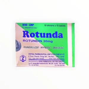 Thuốc Rotunda Rotundin 30mg an thần, gây ngủ, giảm đau (Hộp 10 vỉ x 10 viên) - hộp 1