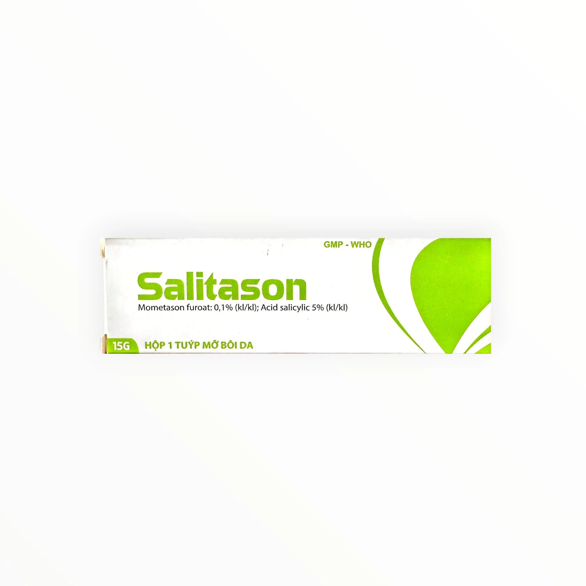 Thuốc mỡ Salitason Mometason furoat 0,1%, Acid salicylic 5% điều trị vảy nến thể mảng bám vừa và nặng (Tuýp 15g) 1 Thuốc mỡ Salitason Mometason furoat 0,1%, Acid salicylic 5% điều trị vảy nến thể mảng bám vừa và nặng (Tuýp 15g) - hộp 1