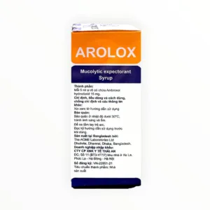 Hộp siro Arolox Ambroxol Hydrochloride 15mg/5ml