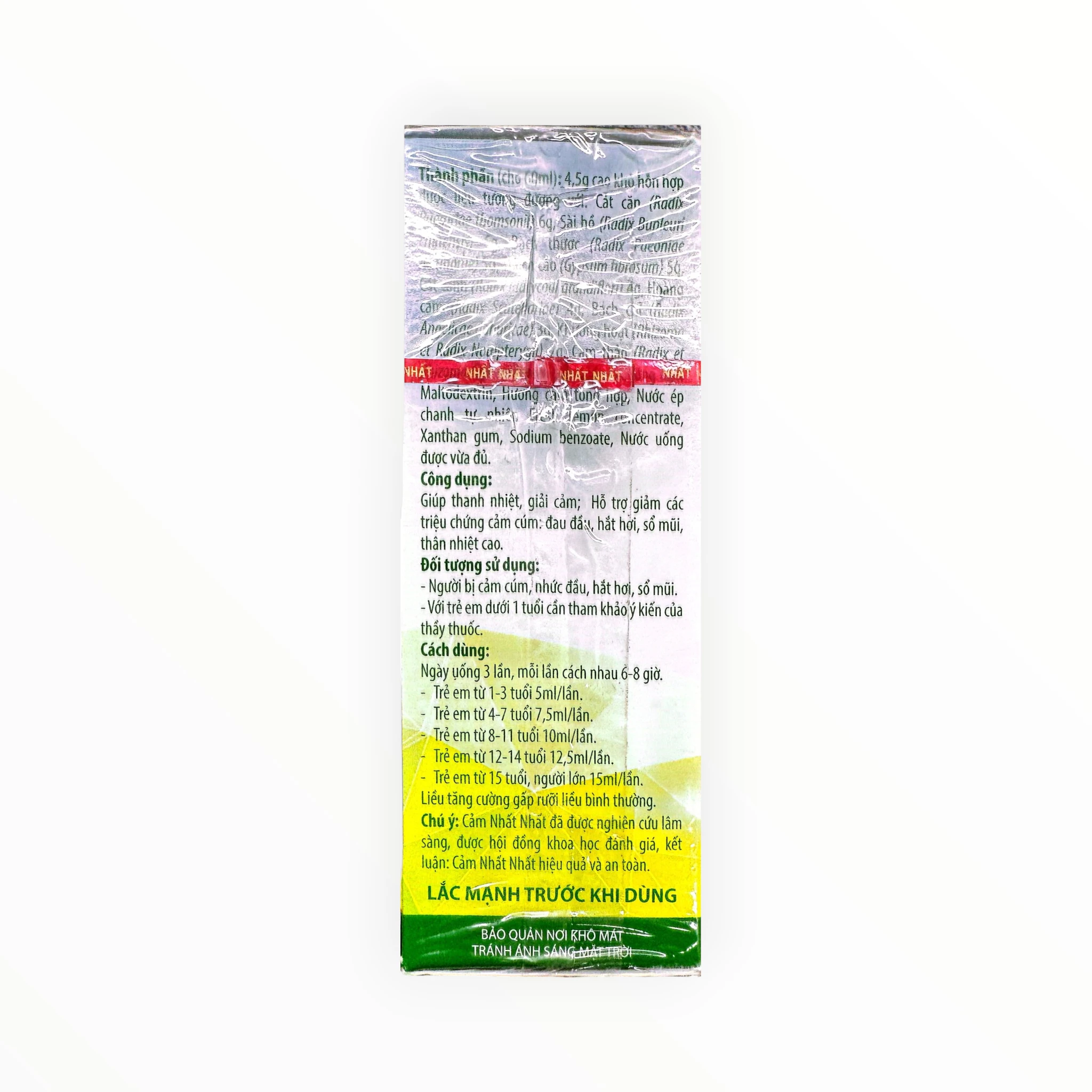 Siro Cảm Nhất Nhất thảo dược hỗ trợ giải cảm, hạ sốt, giảm ho (Hộp 1 lọ 60ml) 3 Hộp siro Cảm Nhất Nhất thảo dược
