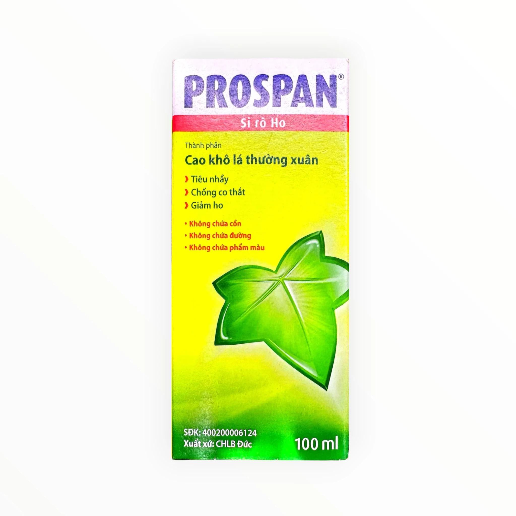 Siro ho Prospan Cao lá thường xuân 35mg/5ml tiêu nhầy, giảm ho trong viêm đường hô hấp (Hộp 1 chai 100ml) 5 siro ho prospan 100ml 5 1