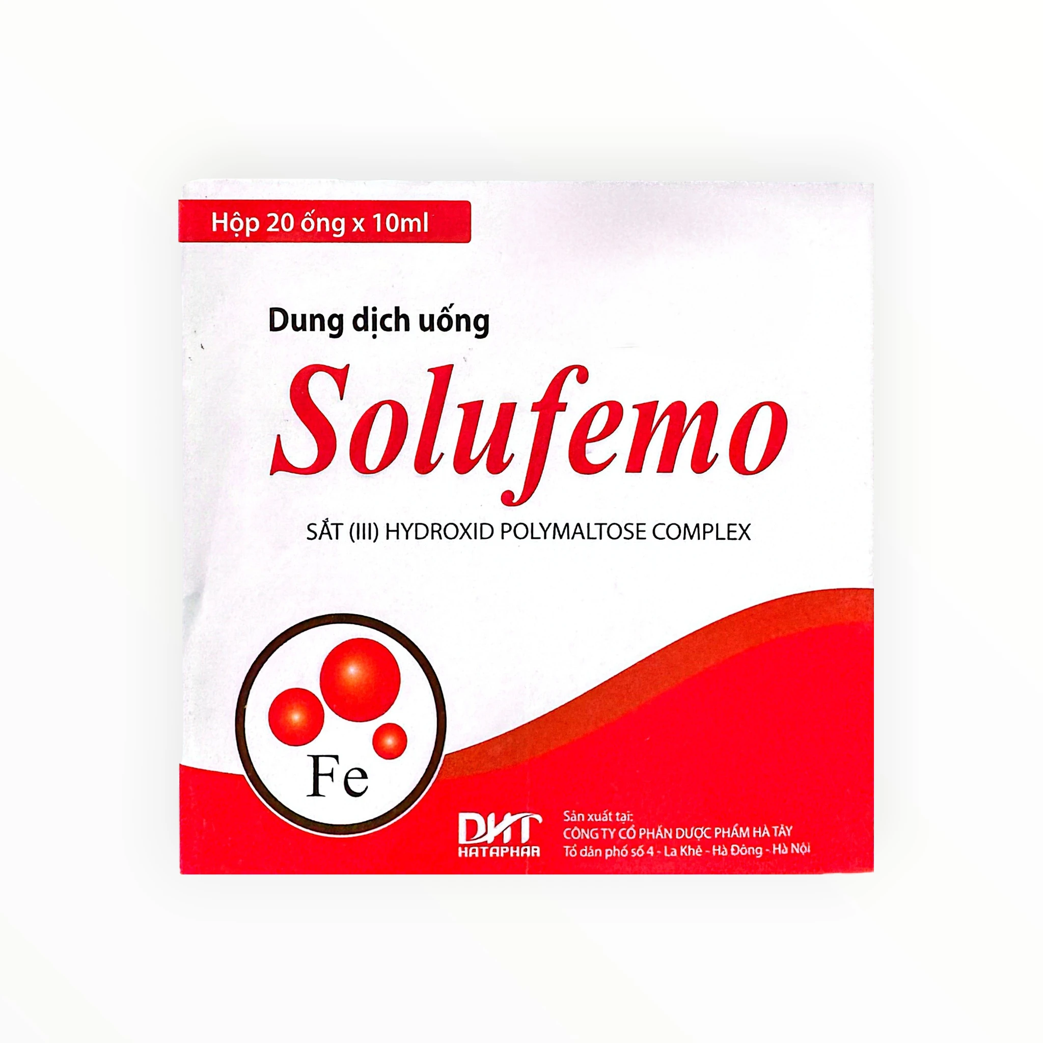 Dung dịch uống Solufemo Sắt (III) hydroxid polymaltose complex 100mg điều trị, dự phòng thiếu máu thiếu sắt (Hộp 20 ống x 10ml) 1 Dung dịch uống Solufemo Sắt (III) hydroxid polymaltose complex 100mg điều trị, dự phòng thiếu máu thiếu sắt (Hộp 20 ống x 10ml) - hộp 1