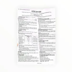 Thuốc SOSCough Cetirizin/Guaifenesin/Dextromethorphan trị ho họng, phế quản (Hộp 3 vỉ x 10 viên nang mềm) 6 Thuốc SOSCough Cetirizin/Guaifenesin/Dextromethorphan trị ho họng, phế quản (Hộp 3 vỉ x 10 viên nang mềm) - tờ hướng dẫn sử dụng 1