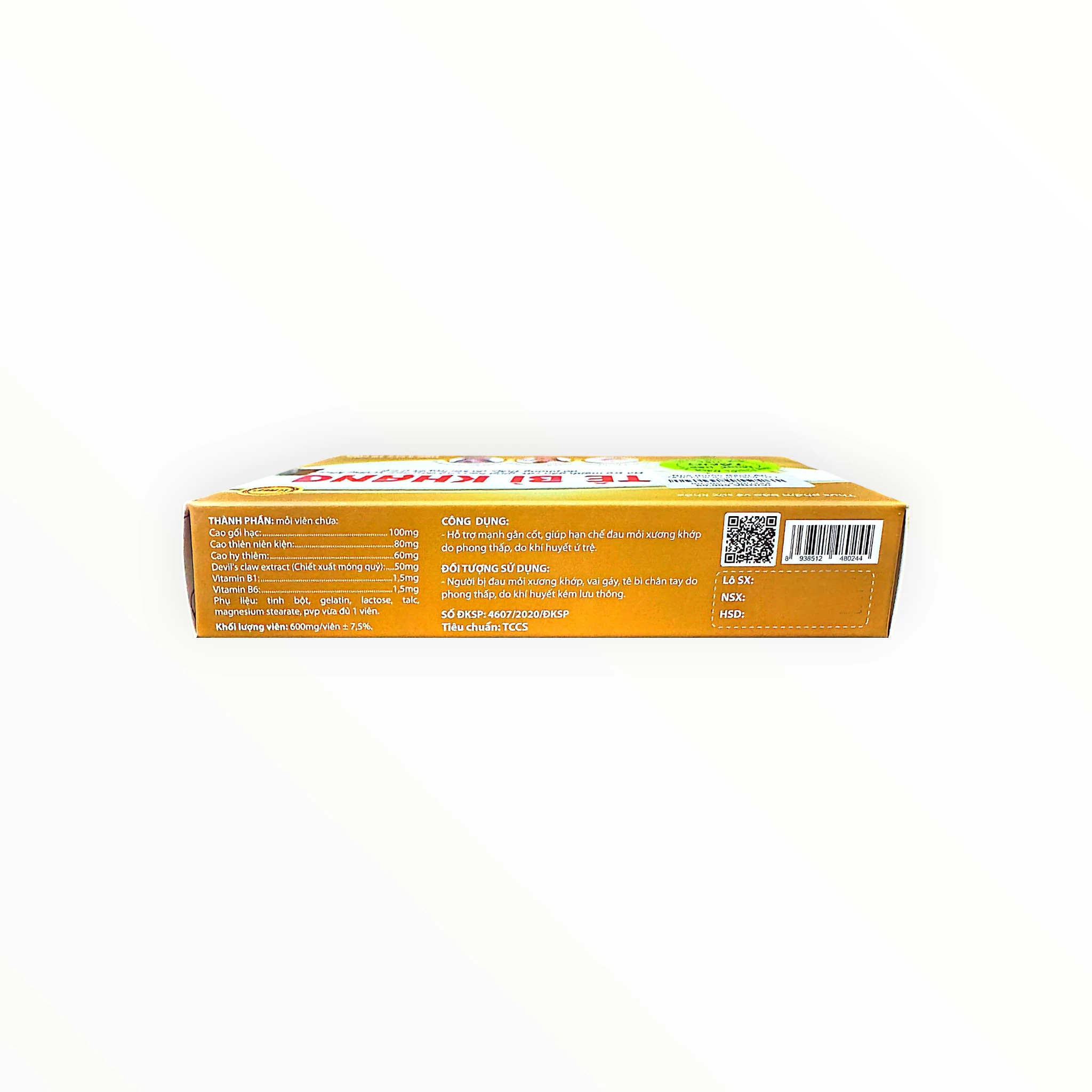 Viên nén Tê Bì Khang hỗ trợ giảm đau mỏi xương khớp, tê bì chân tay (Hộp 3 vỉ x 10 viên) 2 Tê Bì Khang - hộp 2