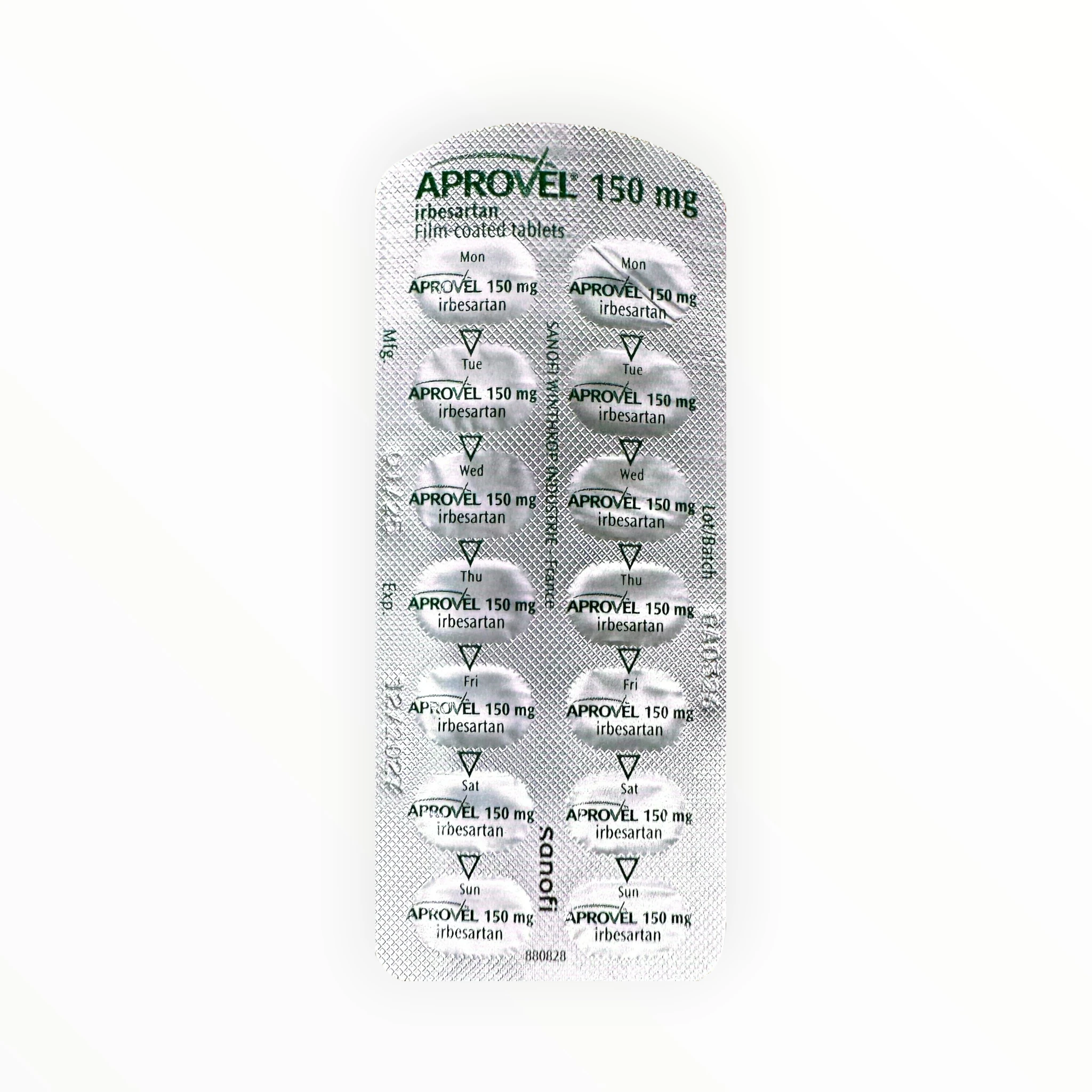 Thuốc Aprovel 150mg Irbesartan điều trị tăng huyết áp (Hộp 2 vỉ x 14 viên) 3 Vỉ thuốc Aprovel 150mg Irbesartan