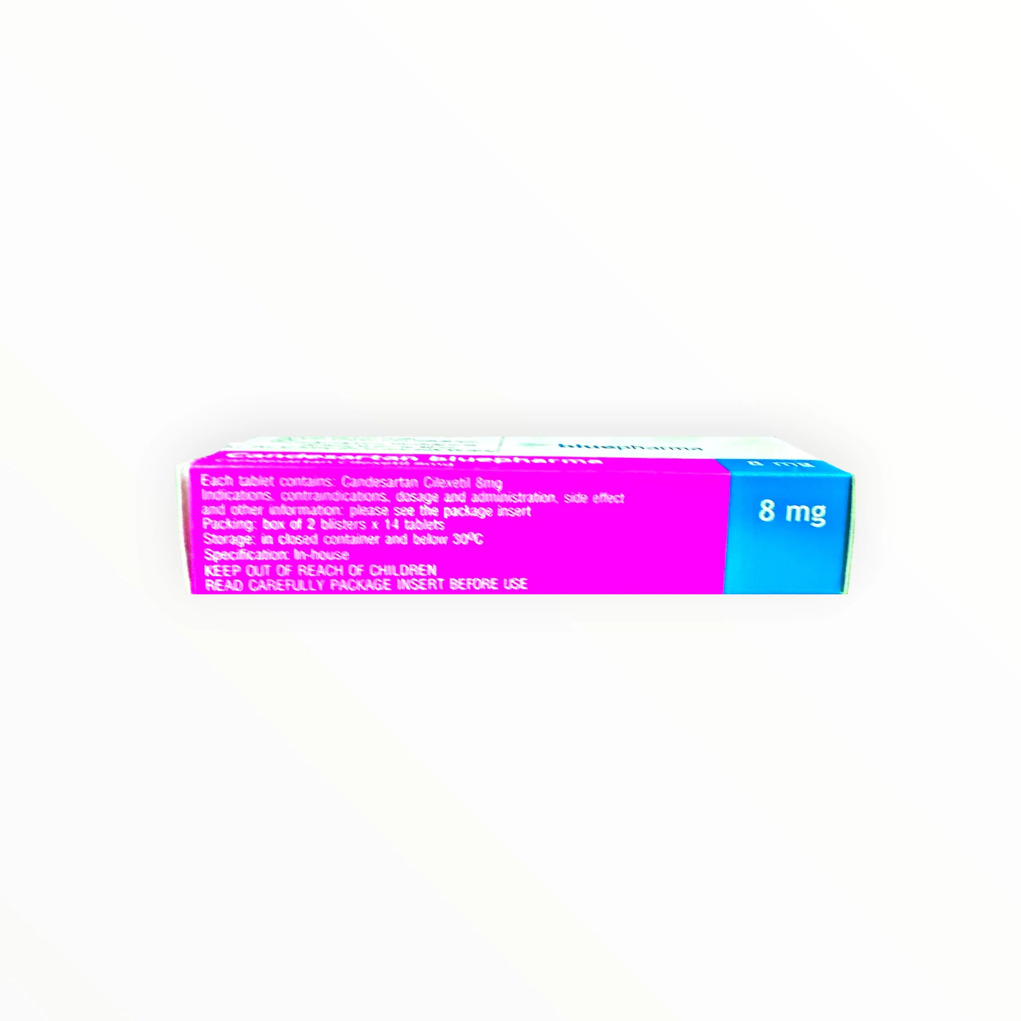 Thuốc Candesartan Bluepharma 8mg điều trị tăng huyết áp, suy tim (Hộp 2 vỉ x 14 viên) 2 Hộp thuốc Candesartan Bluepharma 8mg