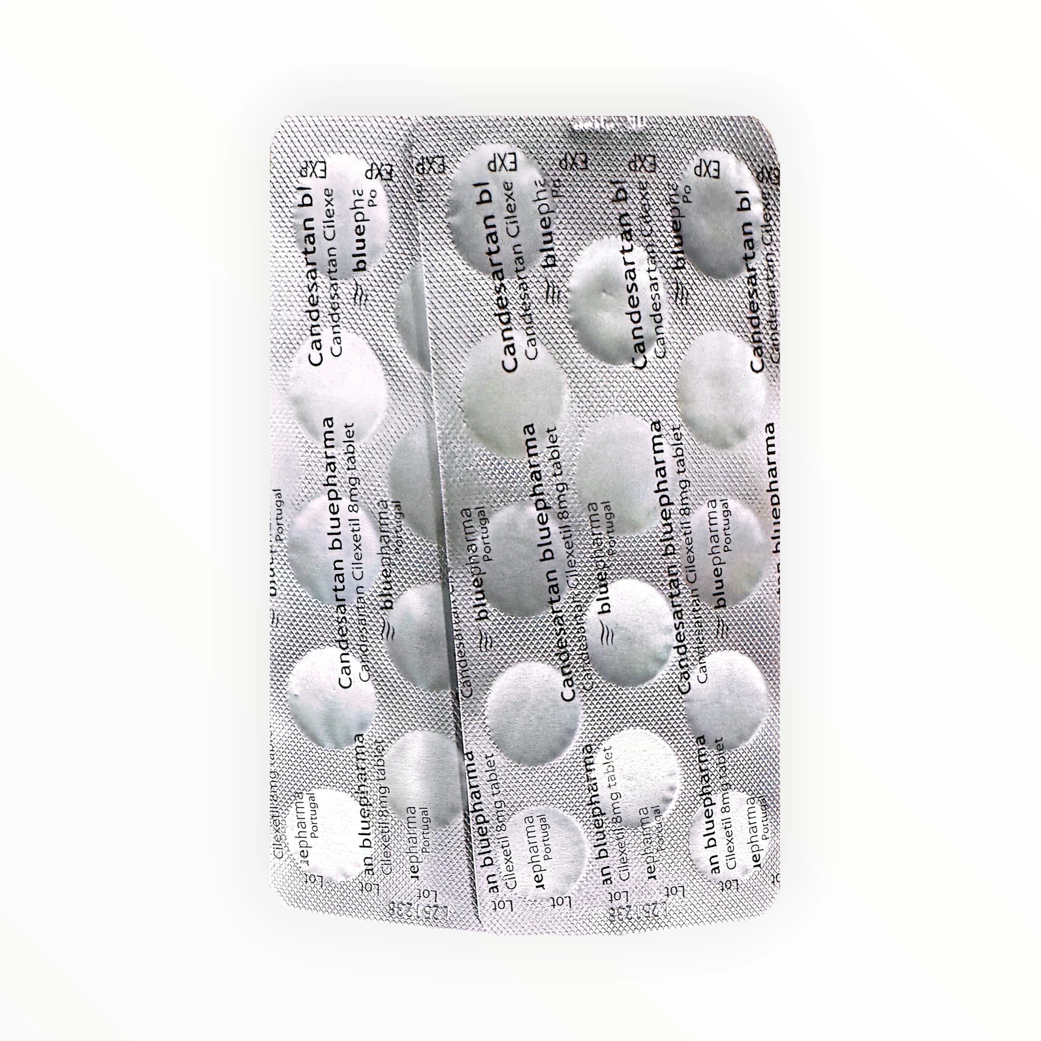 Thuốc Candesartan Bluepharma 8mg điều trị tăng huyết áp, suy tim (Hộp 2 vỉ x 14 viên) 4 Vỉ thuốc Candesartan Bluepharma 8mg