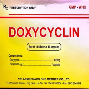 Hộp thuốc Doxyclin 100mg Doxycyclin
