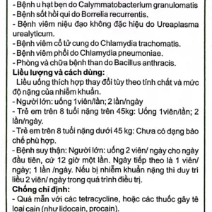 Hộp thuốc Doxyclin 100mg Doxycyclin
