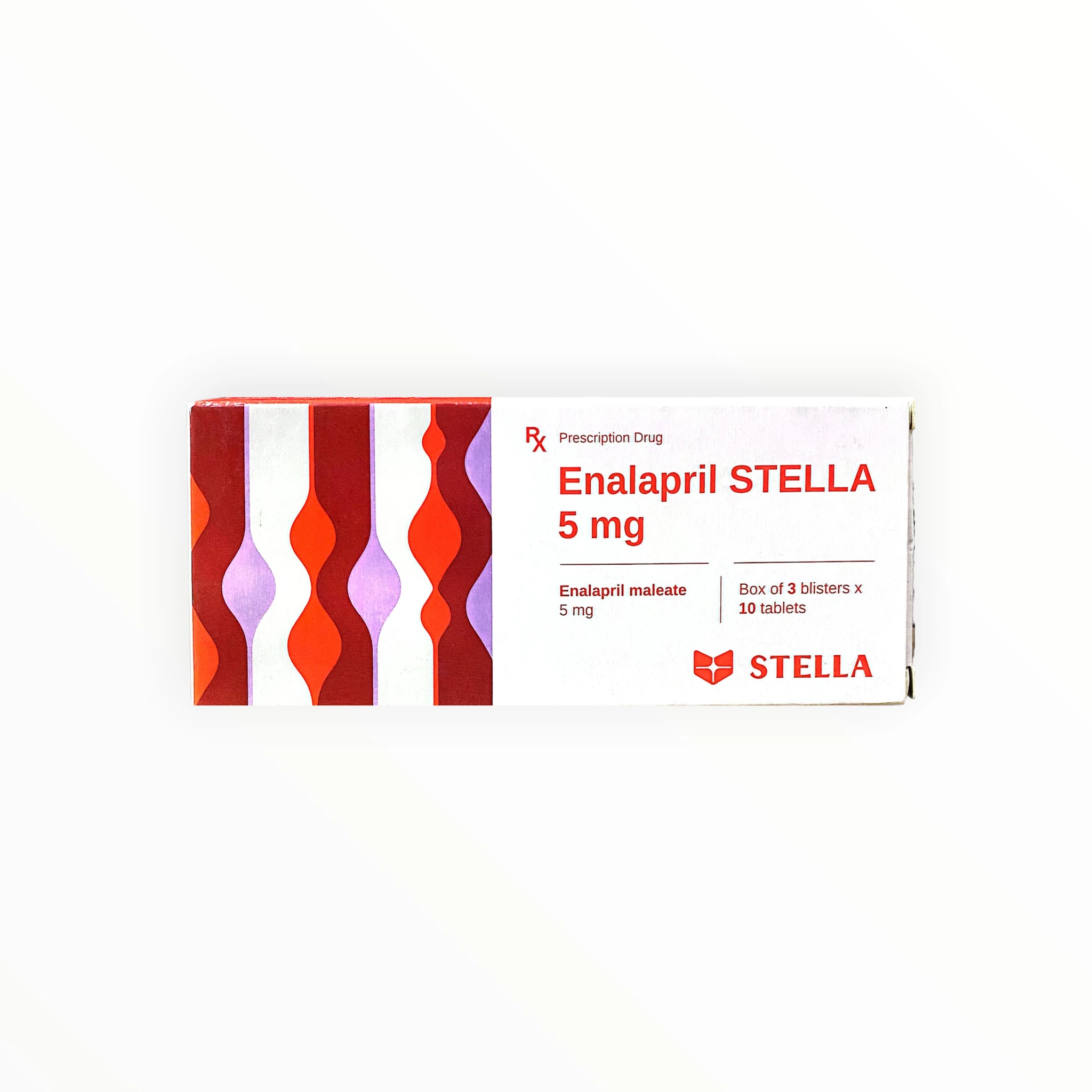 Thuốc Enalapril STELLA 5mg điều trị tăng huyết áp, suy tim (Hộp 3 vỉ x 10 viên) 8 Hộp thuốc Enalapril STELLA 5mg