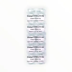 Thuốc Enalapril STELLA 5mg điều trị tăng huyết áp, suy tim (Hộp 3 vỉ x 10 viên) 16 Vỉ thuốc Enalapril STELLA 5mg