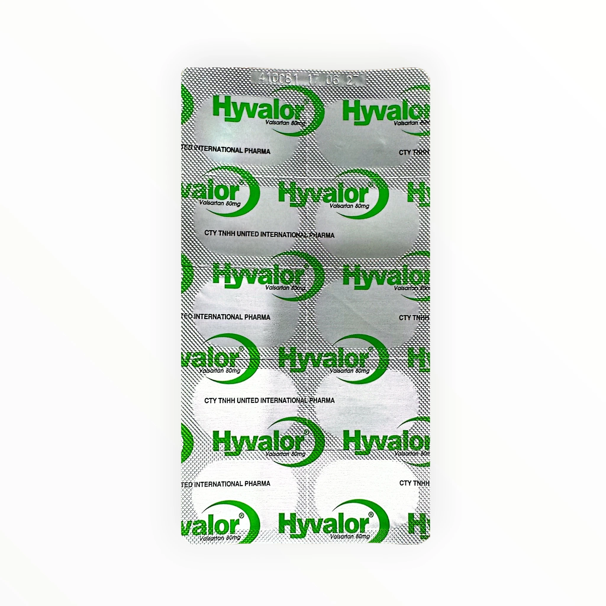 Thuốc Hyvalor 80mg Valsartan điều trị tăng huyết áp, suy tim (Hộp 3 vỉ x 10 viên) 2 Vỉ thuốc Hyvalor 80mg Valsartan