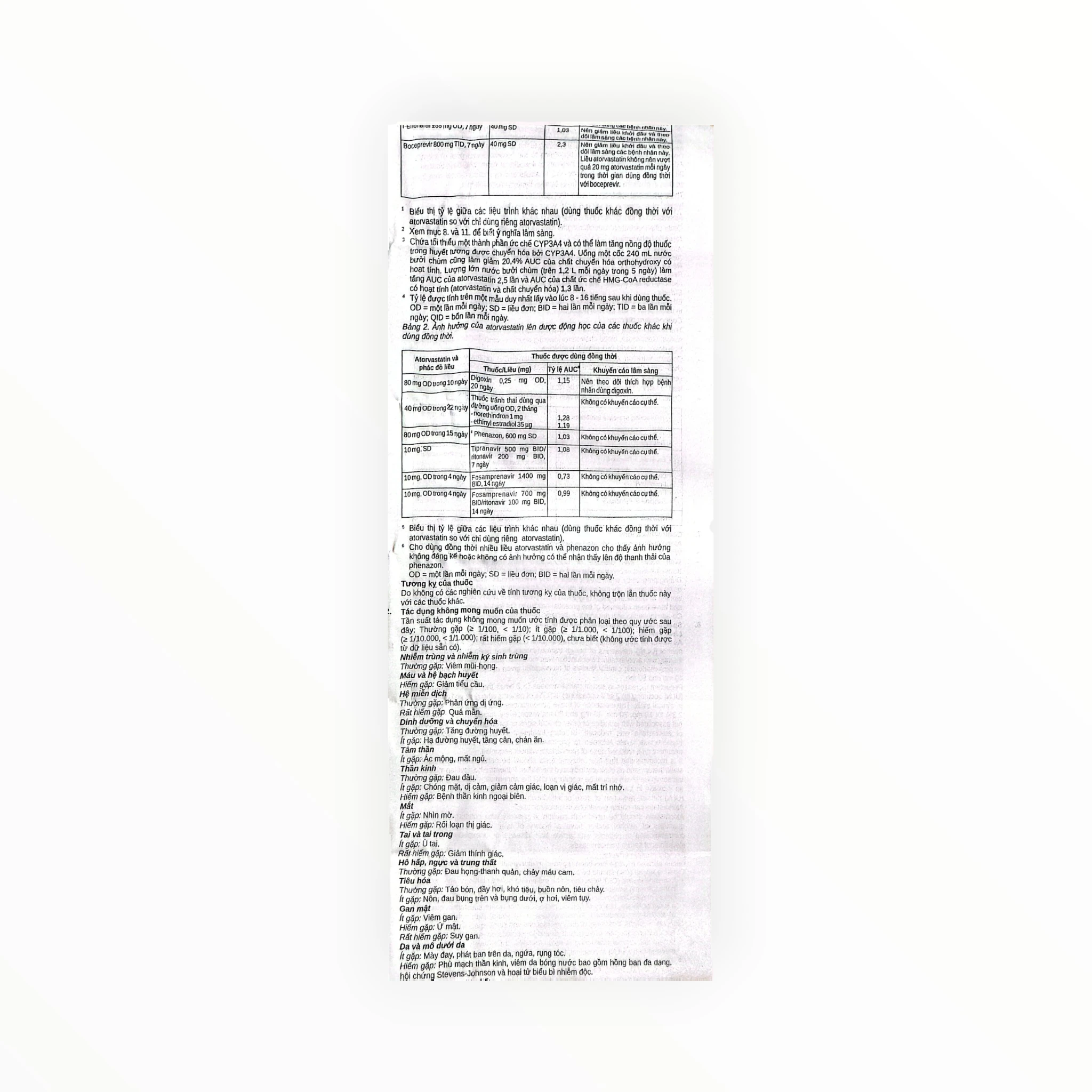 Thuốc Lipistad 20 Atorvastatin 20mg điều trị rối loạn lipid máu (Hộp 3 vỉ x 10 viên) 8 Tờ hướng dẫn sử dụng thuốc Lipistad 20 Atorvastatin 20mg