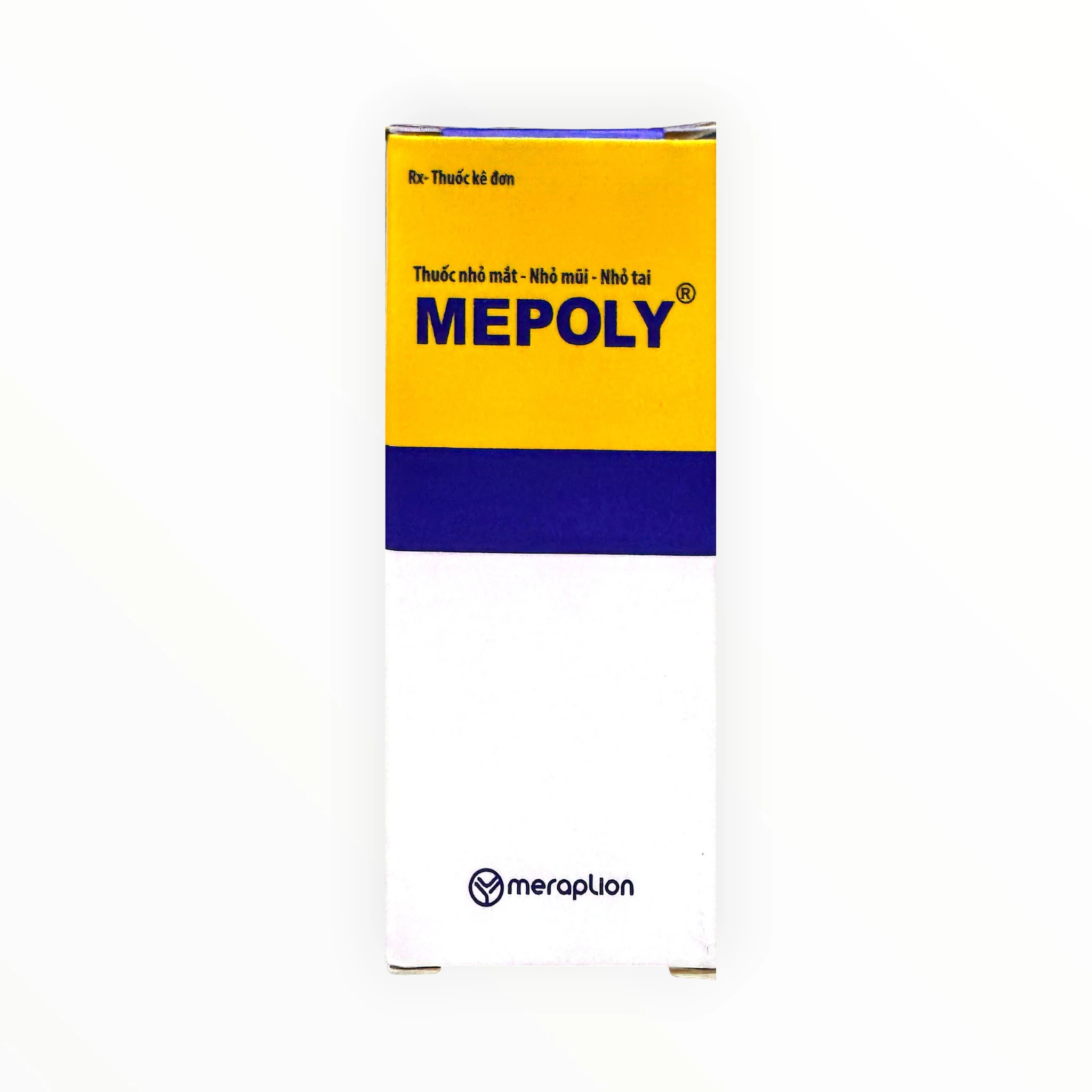 Thuốc nhỏ mắt, mũi, tai Mepoly Neomycin, Polymyxin B, Dexamethason kháng viêm - kháng khuẩn (Hộp 1 lọ 10ml) 1 Hộp thuốc nhỏ mắt, mũi, tai Mepoly Neomycin, Polymyxin B, Dexamethason