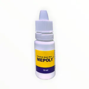Thuốc nhỏ mắt, mũi, tai Mepoly Neomycin, Polymyxin B, Dexamethason kháng viêm - kháng khuẩn (Hộp 1 lọ 10ml) 9 Lọ thuốc nhỏ mắt, mũi, tai Mepoly Neomycin, Polymyxin B, Dexamethason