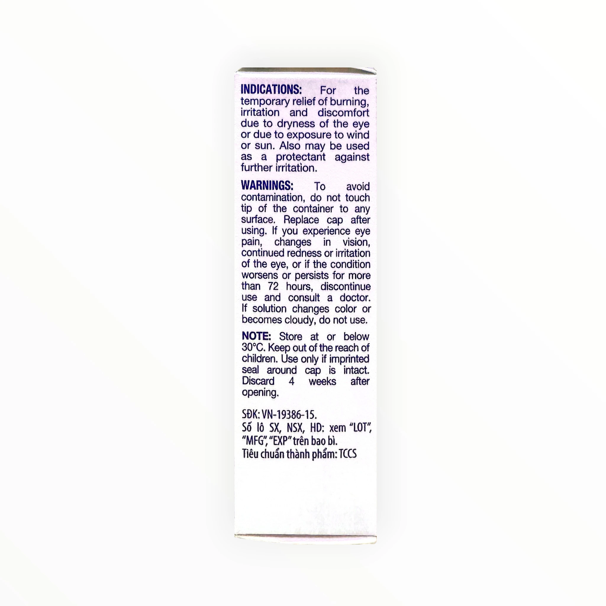 Thuốc nhỏ mắt Refresh Tears làm trơn mắt, giảm khô rát, kích ứng mắt (Hộp 1 lọ 15ml) 4 Hộp thuốc nhỏ mắt Refresh Tears