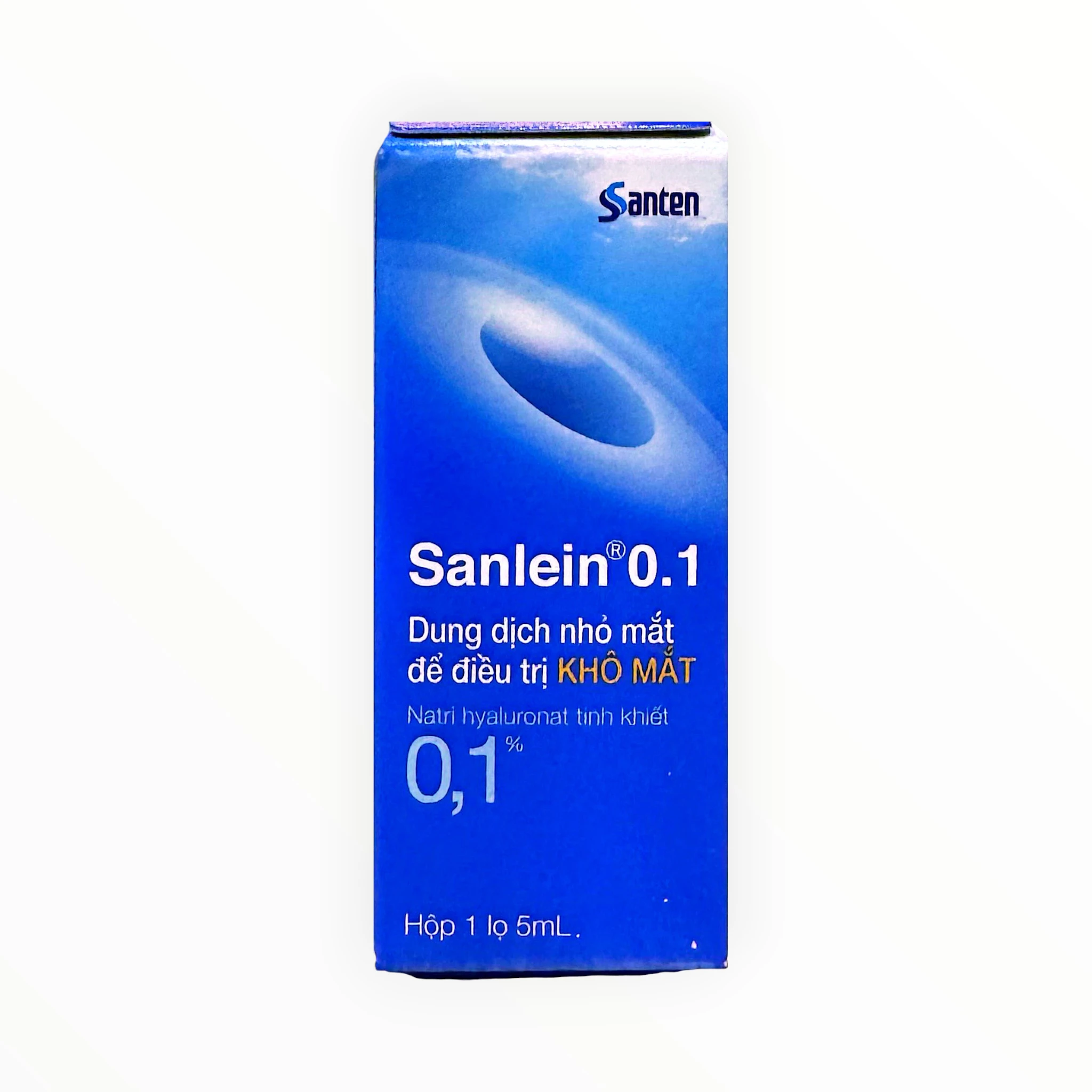 Thuốc nhỏ mắt Sanlein 0,1% Natri hyaluronat điều trị khô mắt (Hộp 1 lọ 5ml) 1 Hộp thuốc nhỏ mắt Sanlein 0,1% Natri hyaluronat