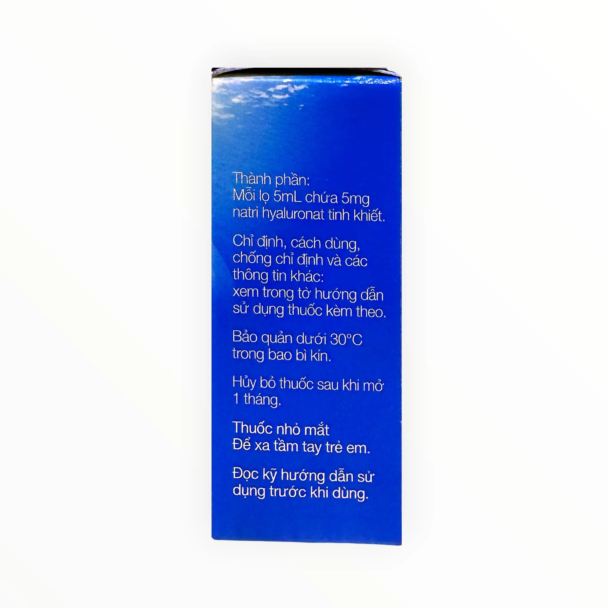 Thuốc nhỏ mắt Sanlein 0,1% Natri hyaluronat điều trị khô mắt (Hộp 1 lọ 5ml) 2 Hộp thuốc nhỏ mắt Sanlein 0,1% Natri hyaluronat