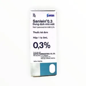 Hộp thuốc nhỏ mắt Sanlein 0,3% Natri hyaluronat