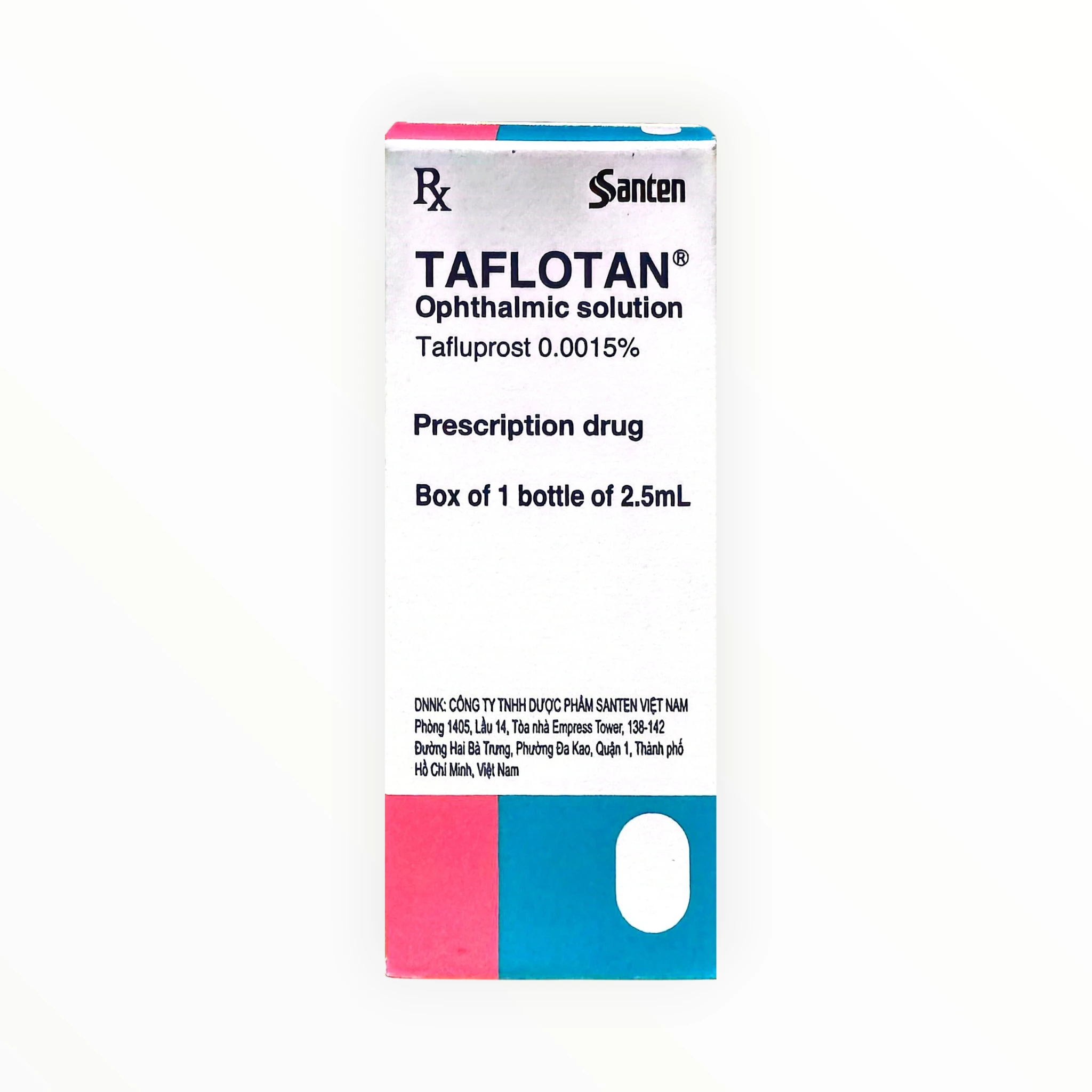 Thuốc nhỏ mắt Taflotan Tafluprost 0,0015% điều trị tăng nhãn áp, glôcôm góc mở (Hộp 1 lọ 2,5ml) 3 Hộp thuốc nhỏ mắt Taflotan Tafluprost 0,0015%