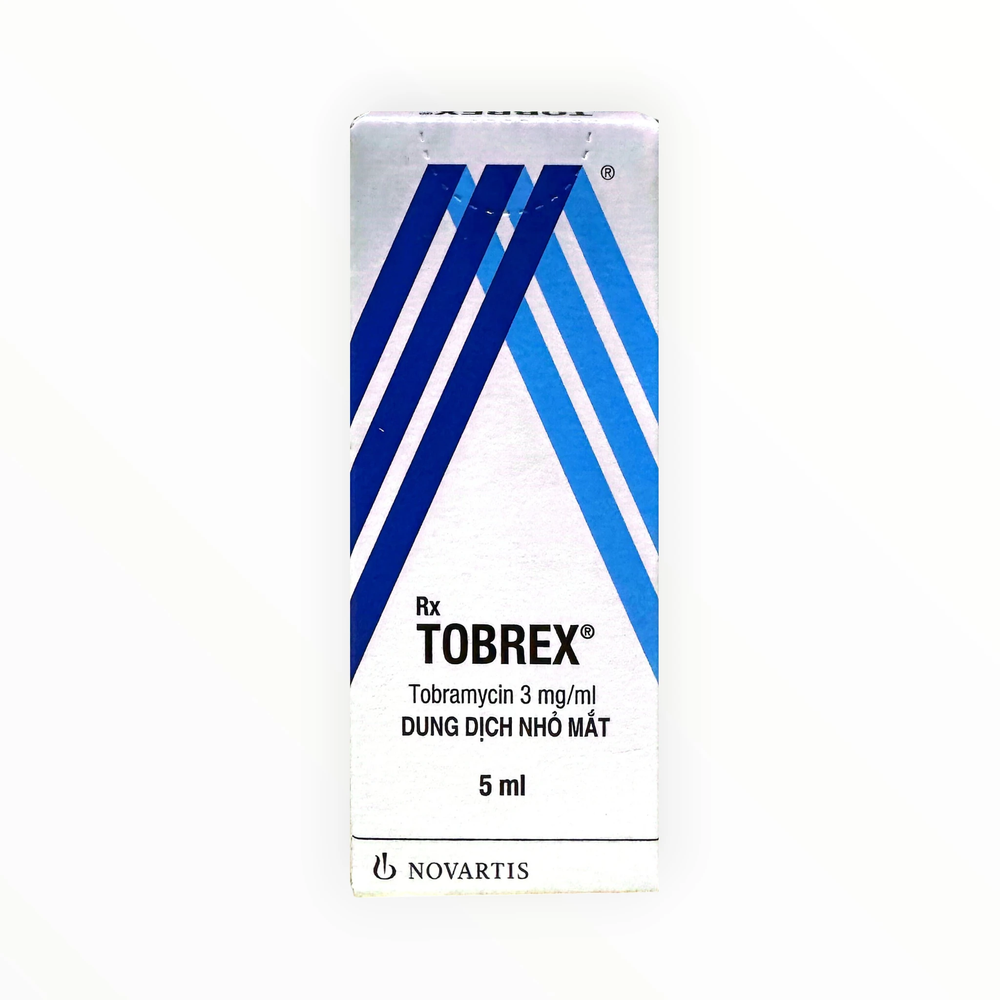 Thuốc nhỏ mắt Tobrex Tobramycin 3mg/ml điều trị nhiễm khuẩn mắt (Hộp 1 lọ 5ml) 1 Hộp thuốc nhỏ mắt Tobrex Tobramycin 3mg/ml