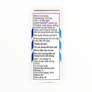 Thuốc nhỏ mắt Tobrex Tobramycin 3mg/ml điều trị nhiễm khuẩn mắt (Hộp 1 lọ 5ml) 6 Hộp thuốc nhỏ mắt Tobrex Tobramycin 3mg/ml