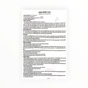 Thuốc nhỏ mũi Xylo-fran 0,1% Xylometazolin giảm nghẹt mũi cho người lớn, trẻ trên 12 tuổi (Chai 10ml) 3 Tờ hướng dẫn sử dụng thuốc nhỏ mũi Xylo-fran 0,1% Xylometazolin