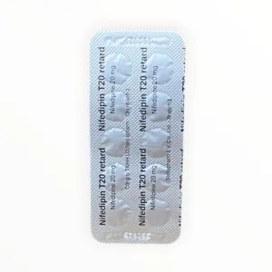 Thuốc Nifedipin T20 retard 20mg dự phòng đau thắt ngực, điều trị tăng huyết áp 11 Vỉ thuốc Nifedipin T20 retard 20mg