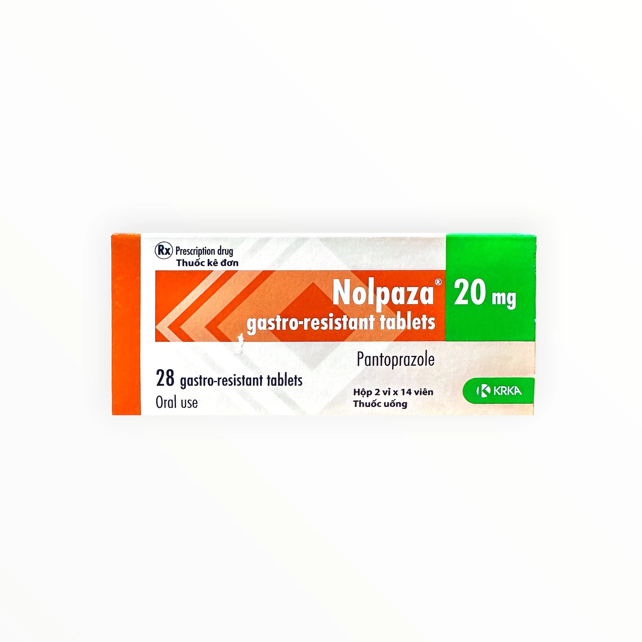 Thuốc Nolpaza 20mg Pantoprazol điều trị trào ngược dạ dày - thực quản (Hộp 2 vỉ x 14 viên) 1 Hộp thuốc Nolpaza 20mg Pantoprazol