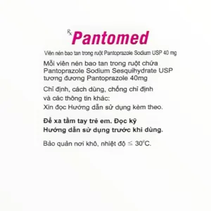 Thuốc Pantomed Pantoprazole 40mg điều trị trào ngược dạ dày, loét dạ dày tá tràng (Hộp 10 vỉ x 10 viên) 9 Hộp thuốc Pantomed Pantoprazole 40mg