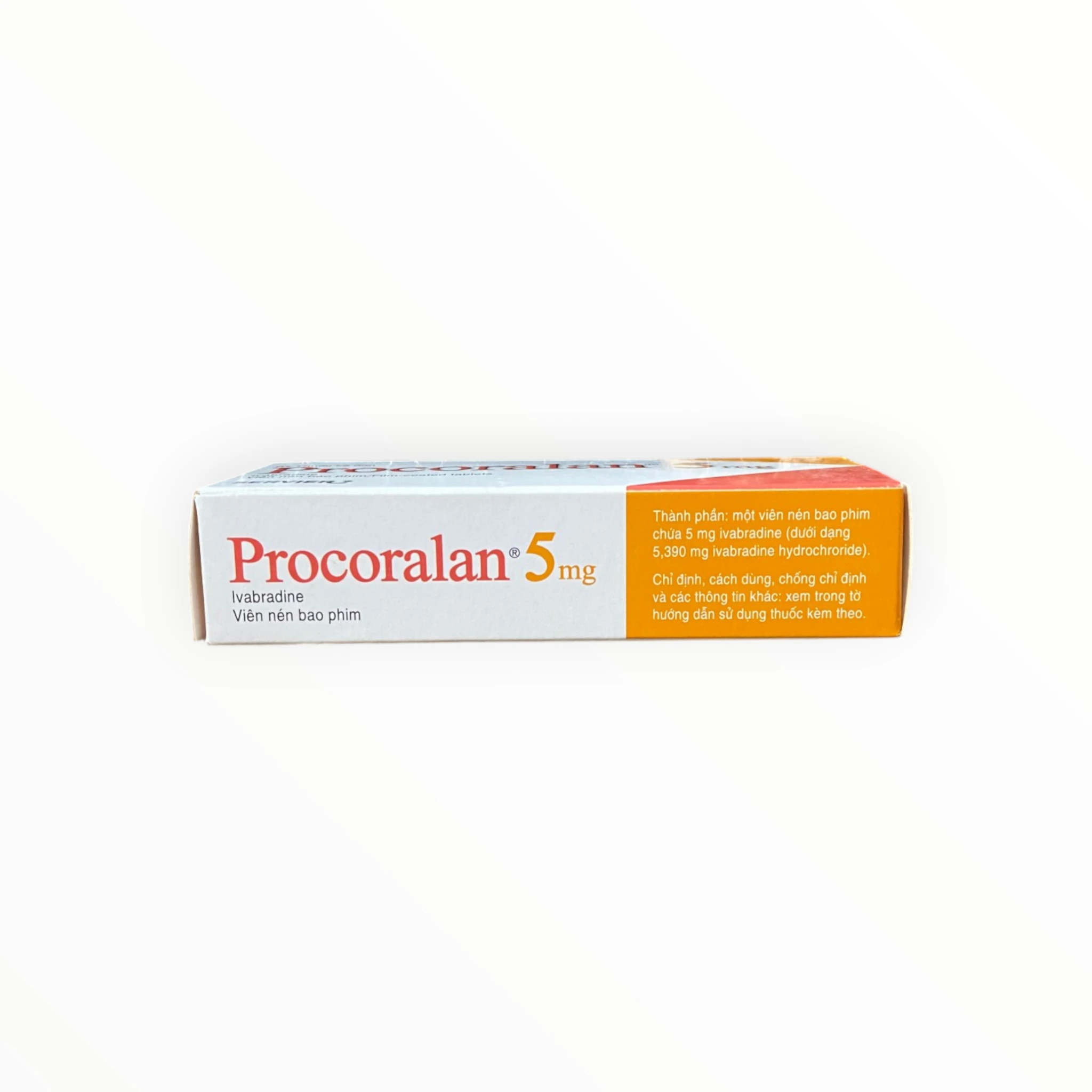 Thuốc Procoralan 5mg Ivabradine điều trị đau thắt ngực, suy tim mạn tính 2 Hộp thuốc Procoralan 5mg Ivabradine