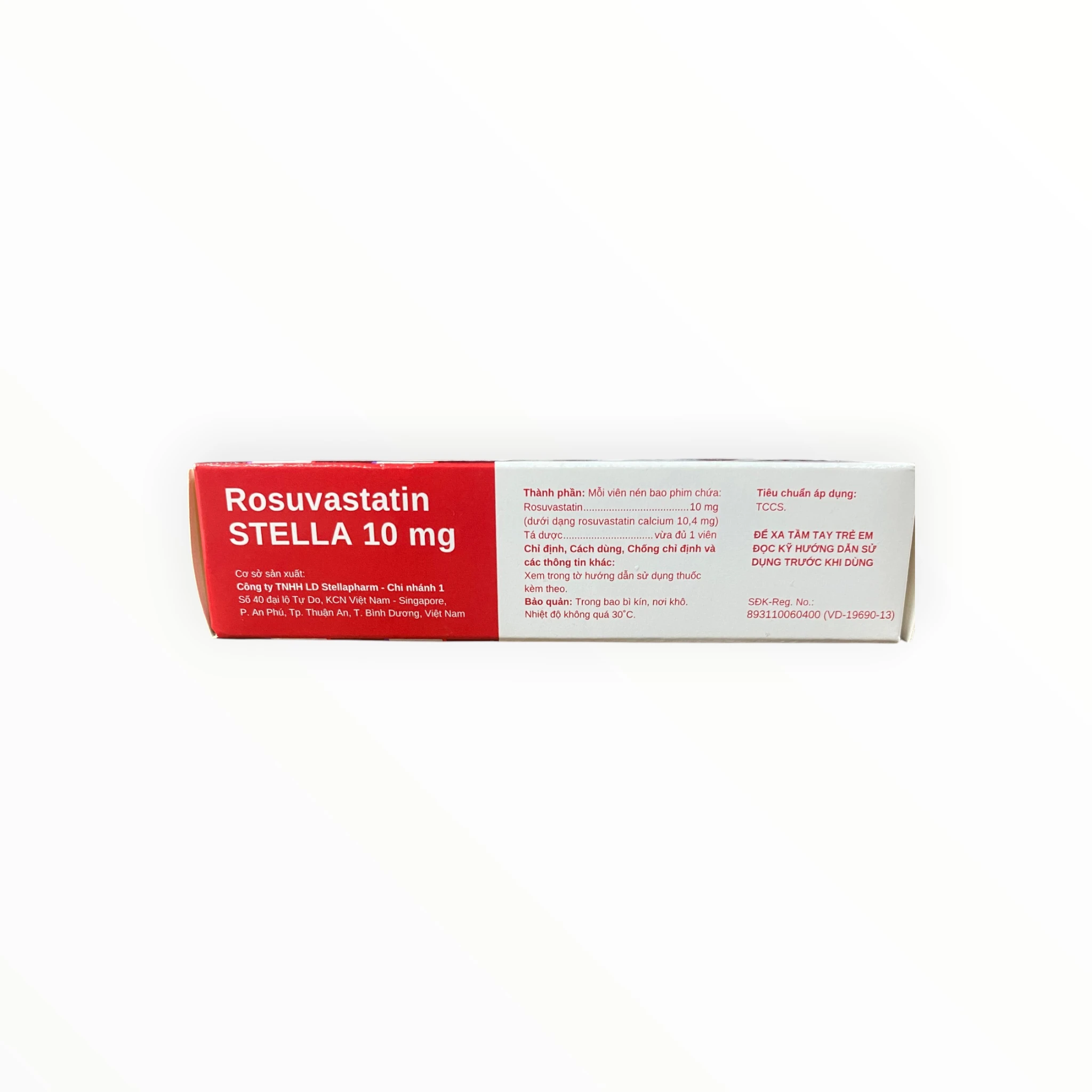 Thuốc Rosuvastatin STELLA 10mg điều trị rối loạn lipid máu (Hộp 3 vỉ x 10 viên) 2 Hộp thuốc Rosuvastatin STELLA 10mg