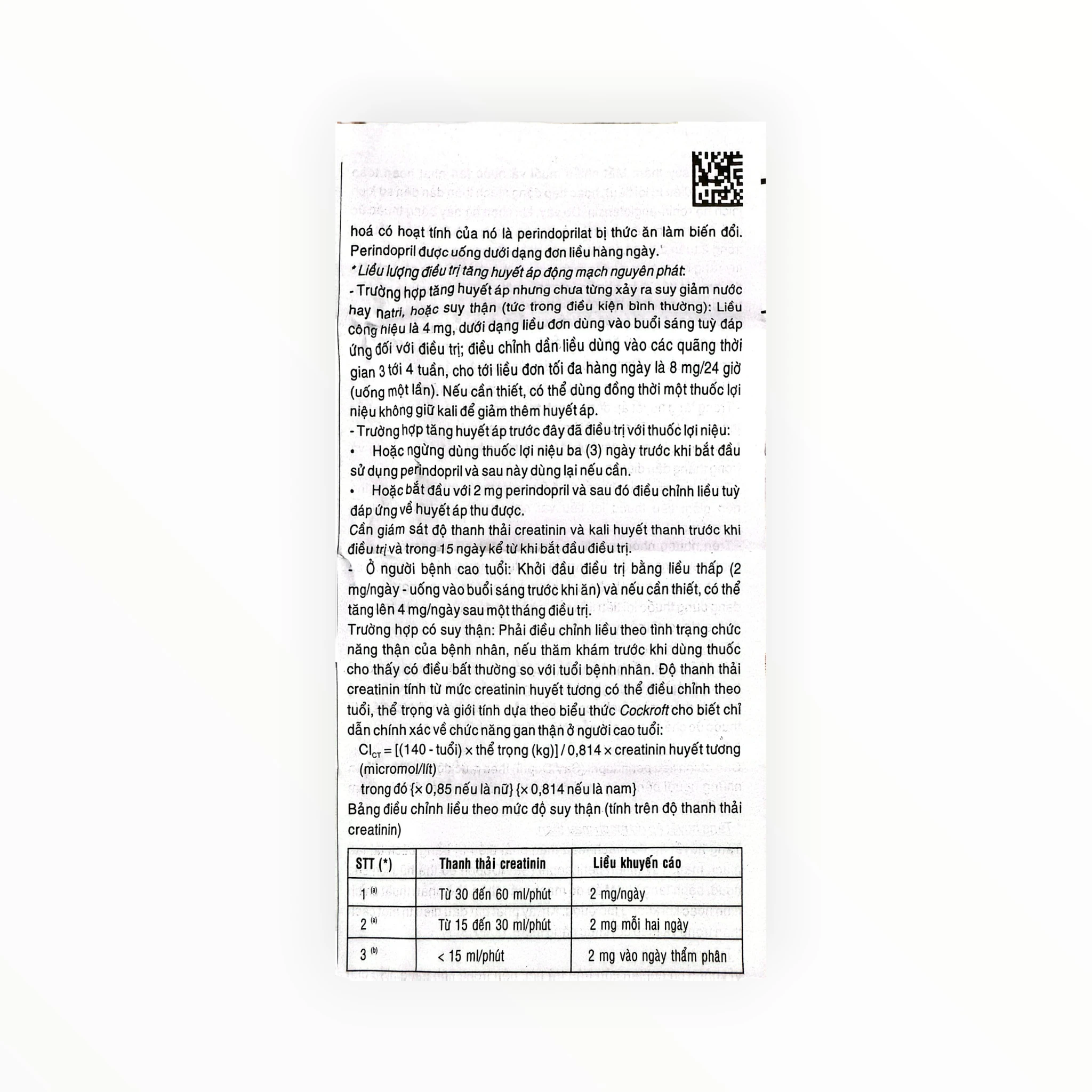 Thuốc SaVi Dopril 4 Perindopril điều trị tăng huyết áp, suy tim (Hộp 3 vỉ x 10 viên) 6 Tờ hướng dẫn sử dụng thuốc SaVi Dopril 4 Perindopril