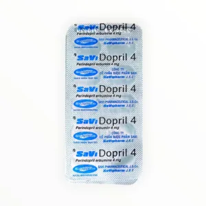 Thuốc SaVi Dopril 4 Perindopril điều trị tăng huyết áp, suy tim (Hộp 3 vỉ x 10 viên) 10 Vỉ thuốc SaVi Dopril 4 Perindopril