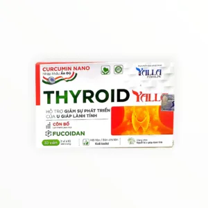Viên nang Thyroid Yalla Curcumin nano 200mg, Côn bố, Fucoidan hỗ trợ giảm sự phát triển của u giáp lành tính (30 viên) - hộp 1