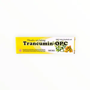 Thuốc mỡ trị bỏng Trancumin-OPC Mỡ trăn, Tinh dầu tràm, Nghệ trị bỏng nông, giúp vết thương mau lành (Tuýp 10g) - hộp 1