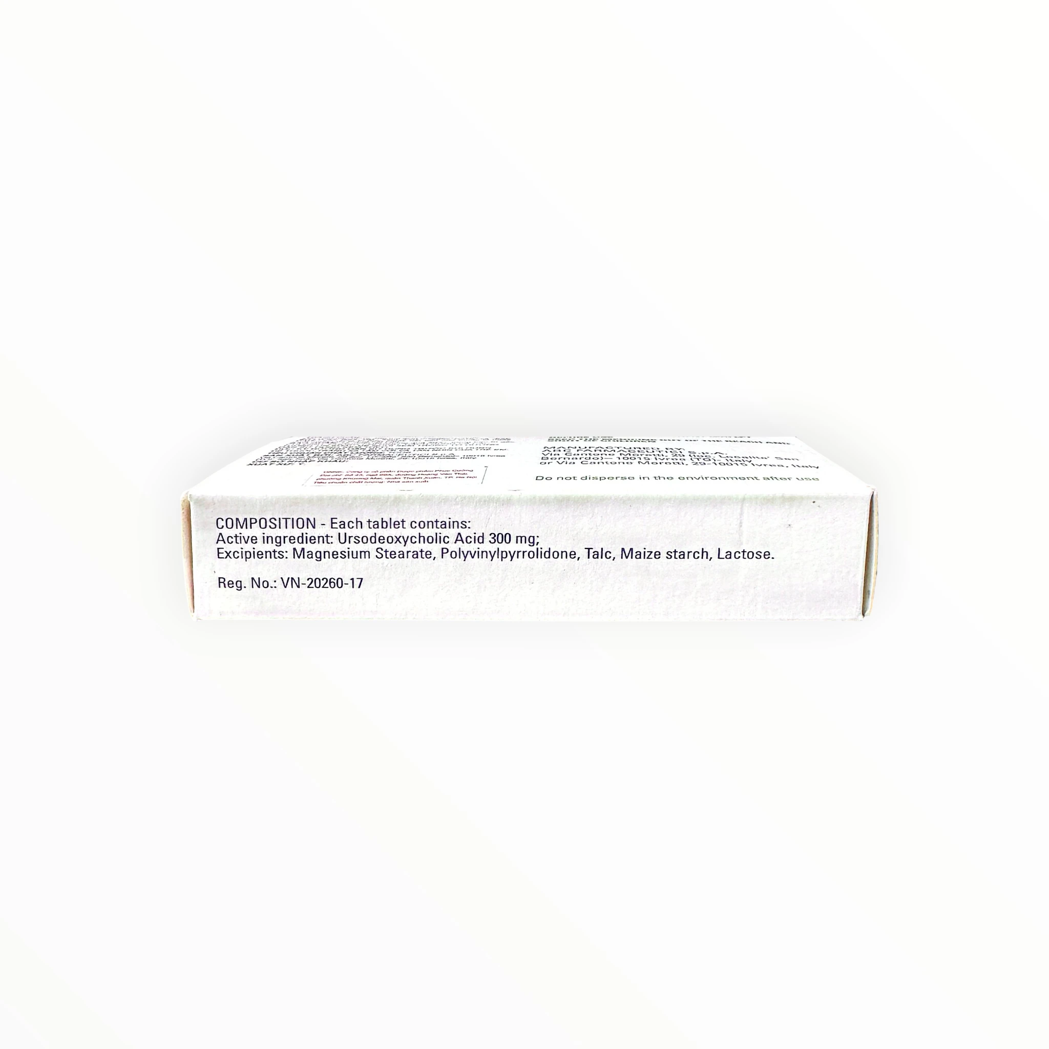 Ursobil 300 - Acid Ursodeoxycholic 300mg ABC Farmaceutici - Hộp 3 Vỉ x 10 Viên 4 Ursobil 300 - Acid Ursodeoxycholic 300mg ABC Farmaceutici - Hộp 3 Vỉ x 10 Viên - hộp 4