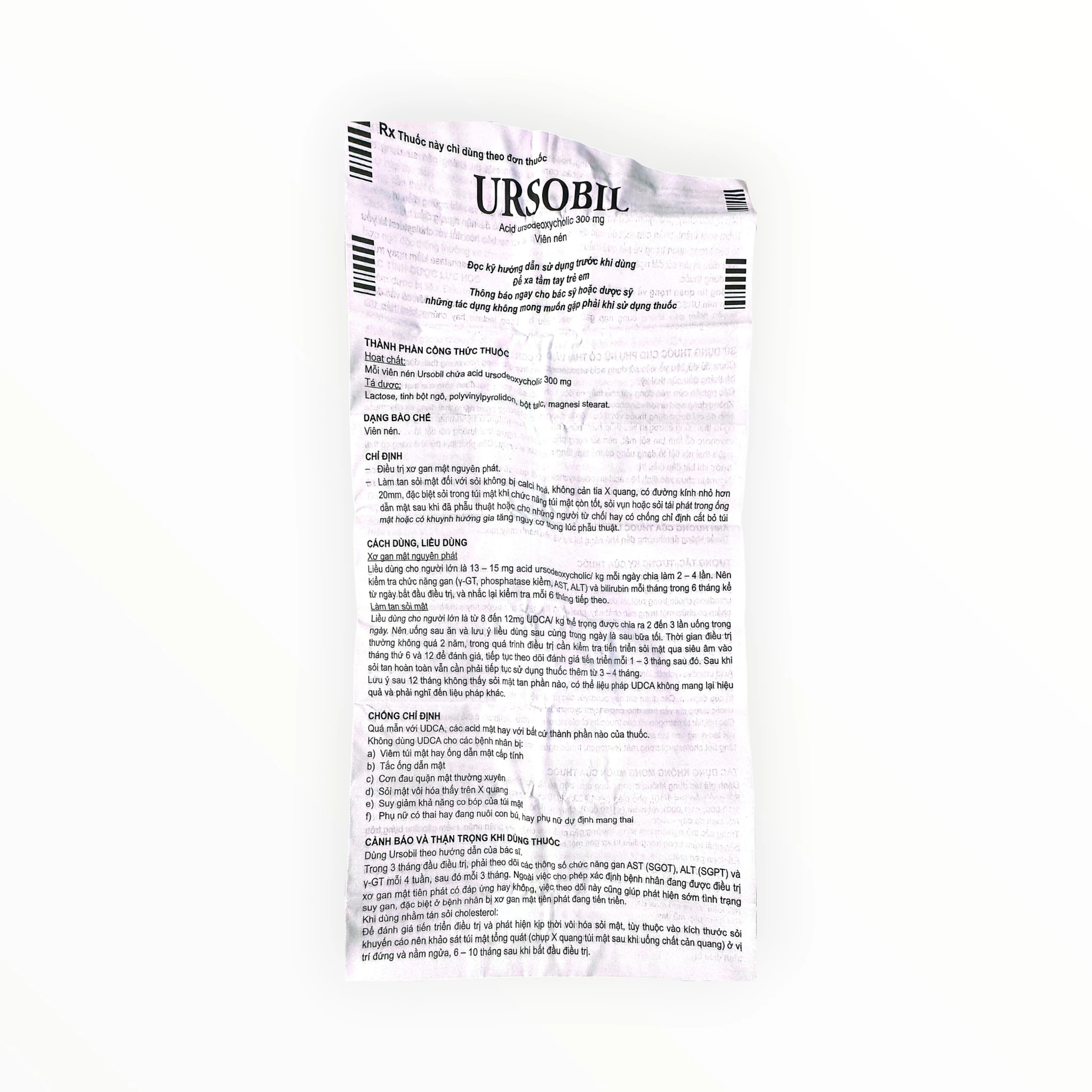 Ursobil 300 - Acid Ursodeoxycholic 300mg ABC Farmaceutici - Hộp 3 Vỉ x 10 Viên 5 Ursobil 300 - Acid Ursodeoxycholic 300mg ABC Farmaceutici - Hộp 3 Vỉ x 10 Viên - tờ hướng dẫn sử dụng 1