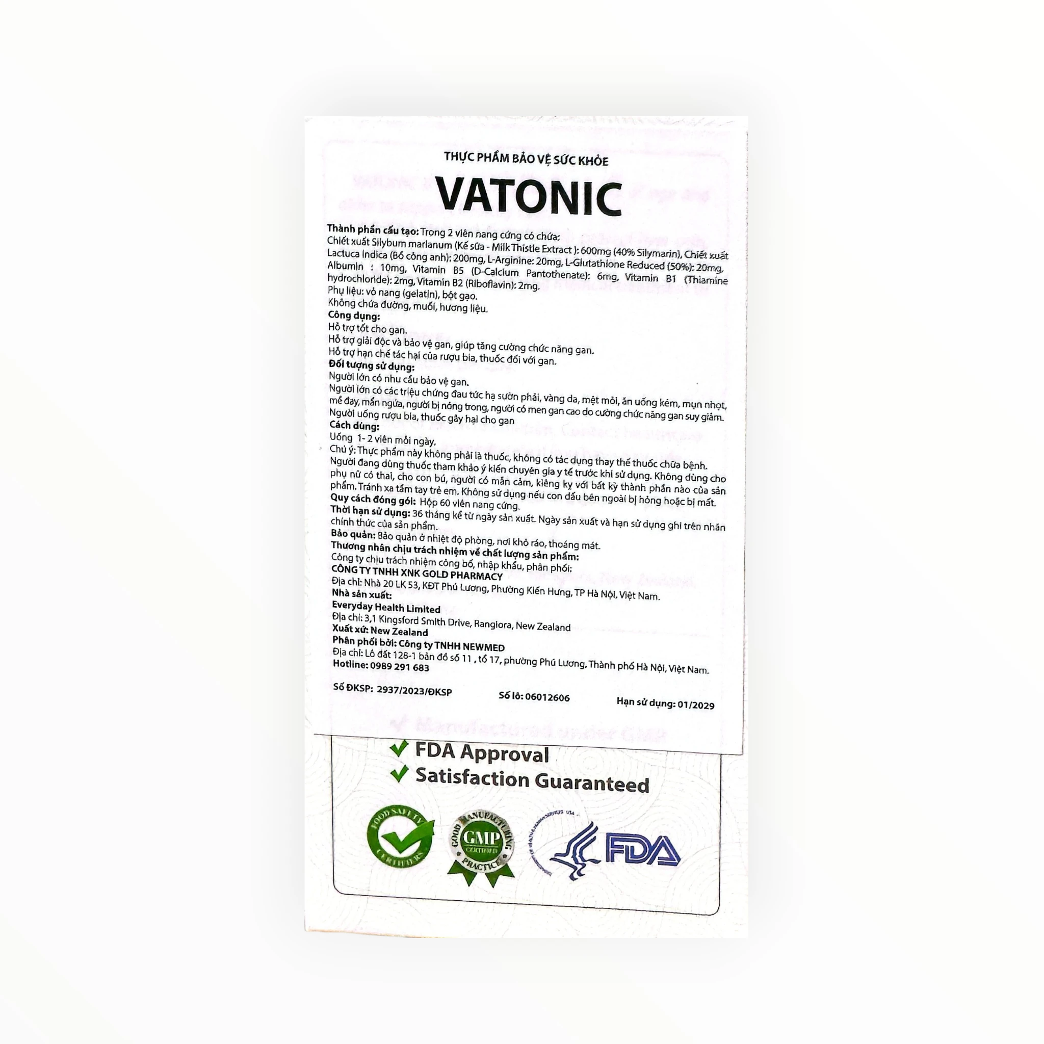Viên nang cứng Vatonic UltraHealth hỗ trợ giải độc và bảo vệ gan (Hộp 60 viên) 3 Vatonic UltraHealth - hộp 3