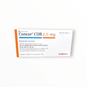 Hộp viên nén bao phim Concor COR 2,5mg Merck