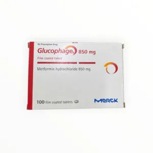 Viên nén bao phim Glucophage 850mg Metformin hydrochloride 850mg Merck điều trị tiểu đường (Hộp 05 vỉ x 20 viên nén bao phim) 11 Hộp viên nén bao phim Glucophage 850mg Metformin hydrochloride