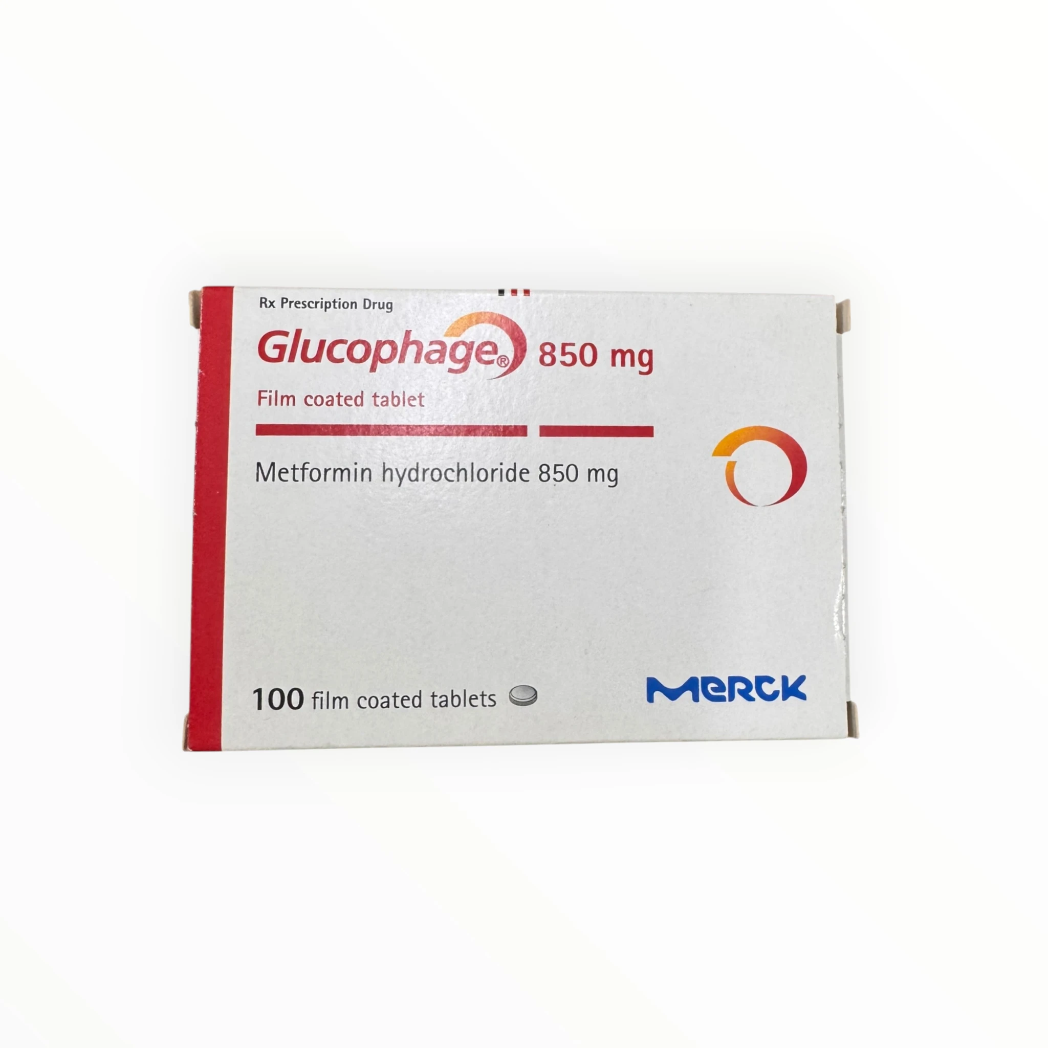 Viên nén bao phim Glucophage 850mg Metformin hydrochloride 850mg Merck điều trị tiểu đường (Hộp 05 vỉ x 20 viên nén bao phim) 6 Hộp viên nén bao phim Glucophage 850mg Metformin hydrochloride